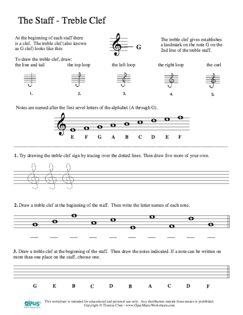 Free Music Theory Worksheets For Kids