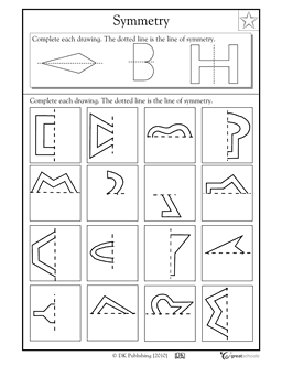 Grade 2 1st Grade Symmetry Worksheets