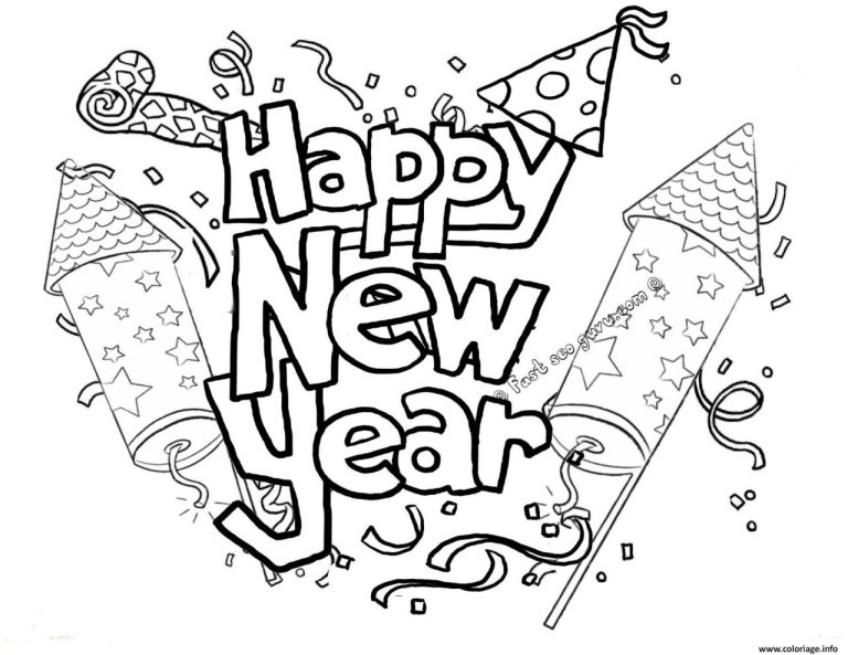 New Years Coloring Pages 2019