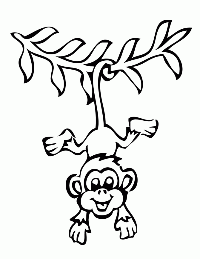 Monkey Coloring Pages