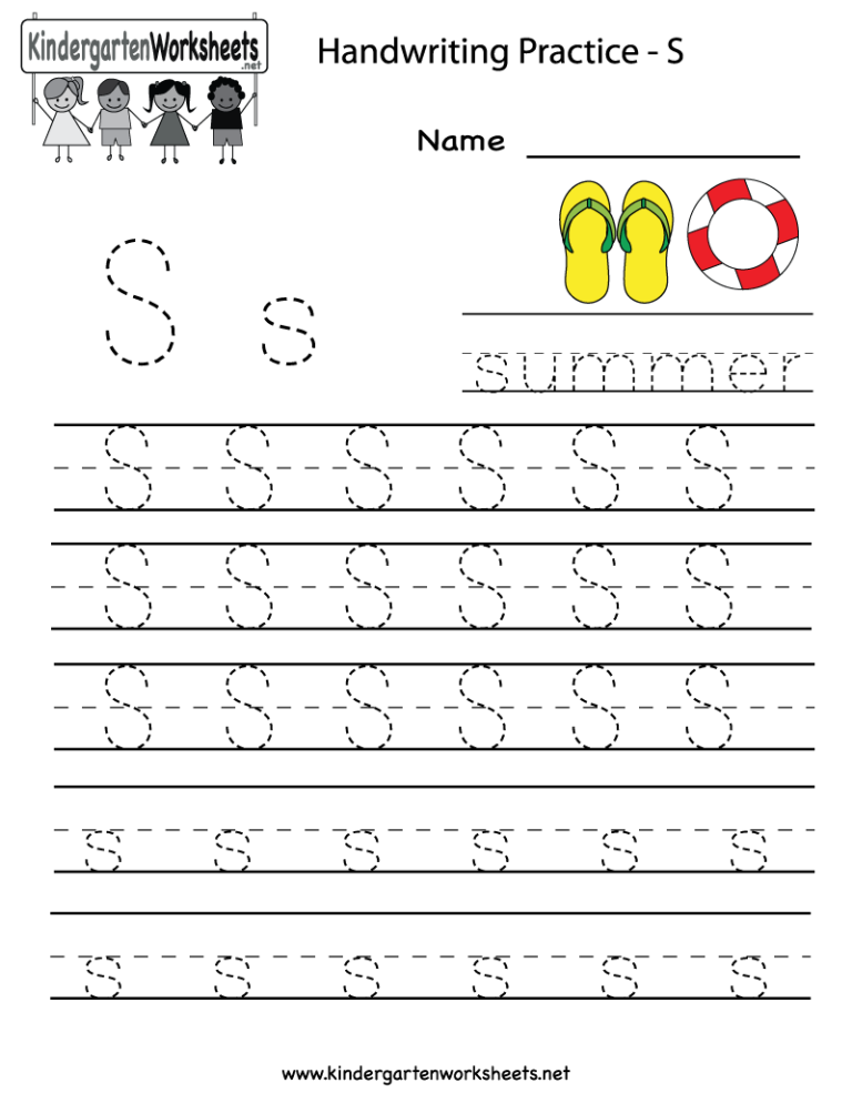 Writing Letter S Worksheets For Preschool