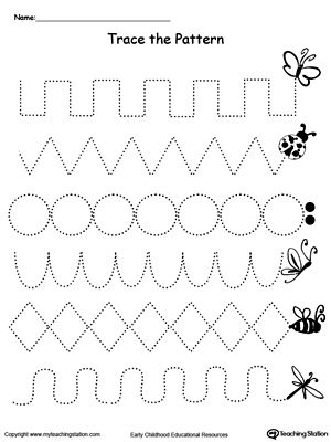 Pattern Writing Worksheets For Toddlers