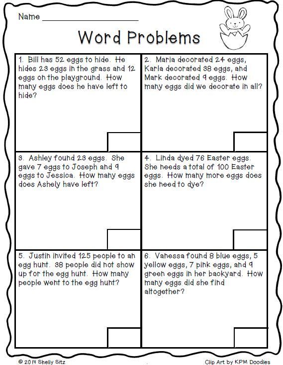 2nd Grade Addition Word Problems