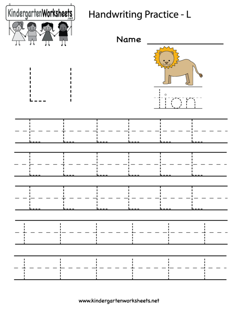 Preschool Free Letter L Worksheets