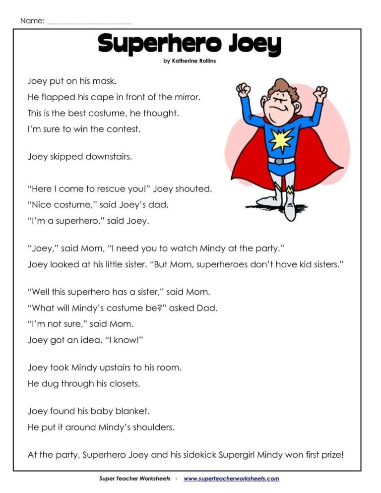 Reading Comprehension Grade 2 Worksheets Pdf