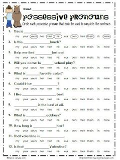 5th Grade Possessive Nouns Worksheets With Answers