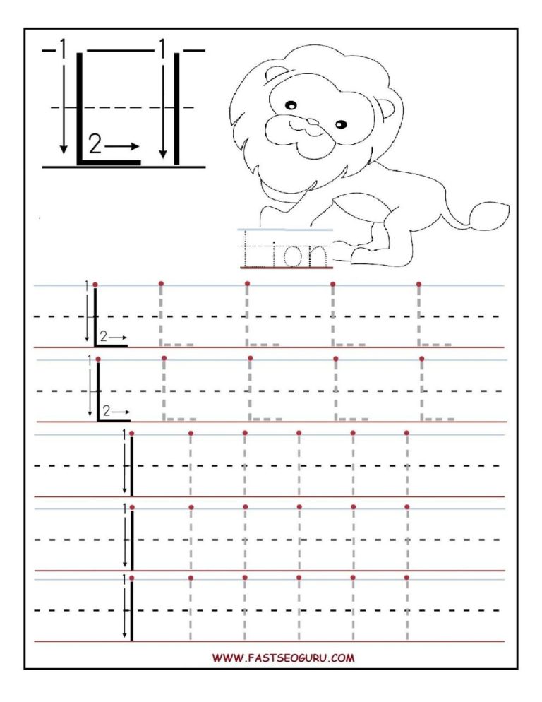 Printable Letter L Worksheets For Preschool