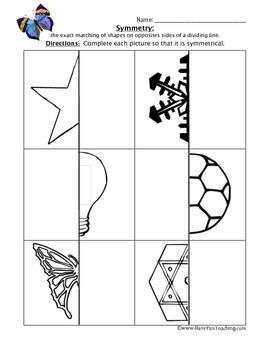 Free Printable Symmetry Drawing Worksheets