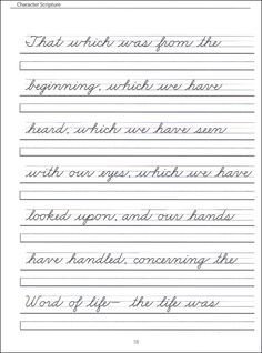 Cursive Writing Practice Sheets For 4th Grade