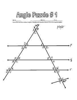 1.6 Angle Relationships Worksheet Answers