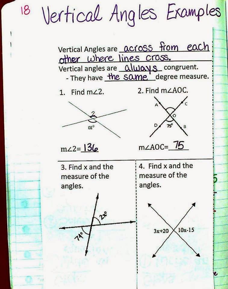 8th Grade Angle Relationships Worksheet Answers