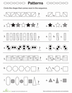 Pattern Worksheets For Grade 2 Pdf