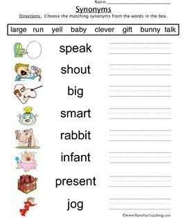 Grade 4 Synonyms And Antonyms Worksheets Pdf