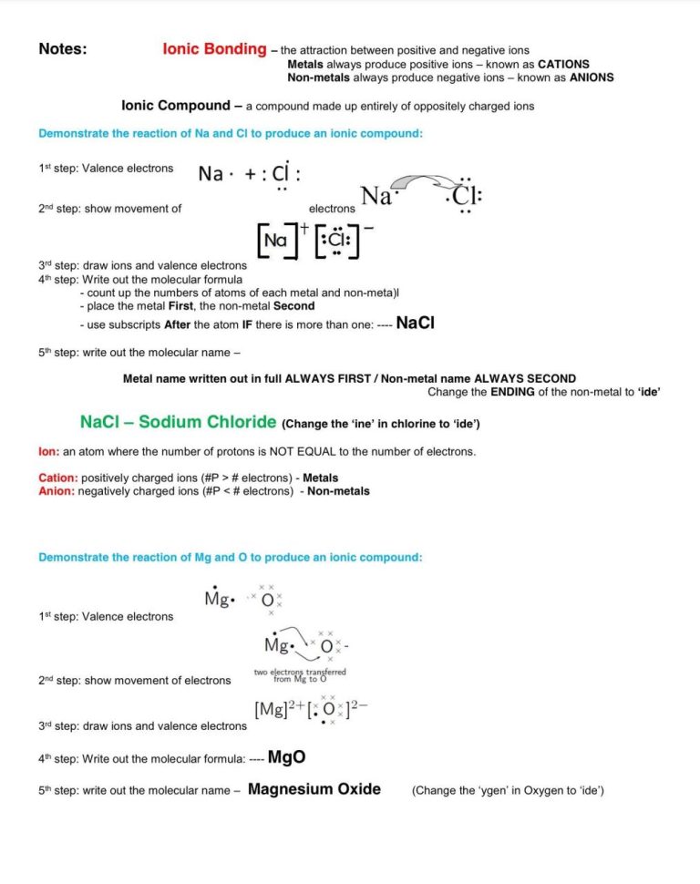 Covalent Bonding Worksheet Answer Key Pdf