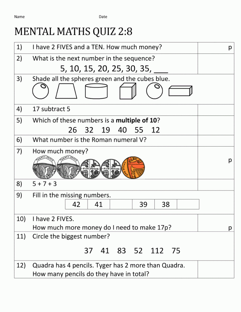 Year 8 Maths Worksheets Pdf Free