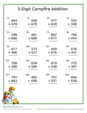 3 Digit Addition And Subtraction Practice