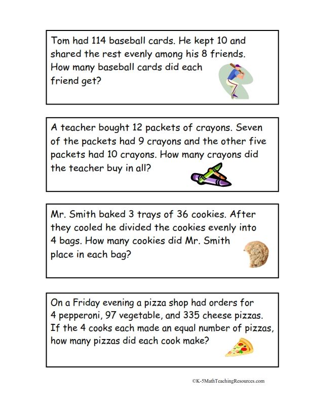 4th Grade Multiplication Word Problems Grade 4 Pdf