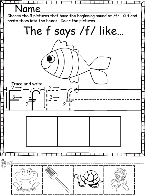 Free Printable Letter F Worksheets Cut And Paste