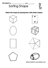 Worksheet For Class 1 Maths Shapes