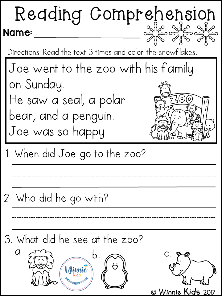 Printable Beginner 1st Grade Reading Worksheets