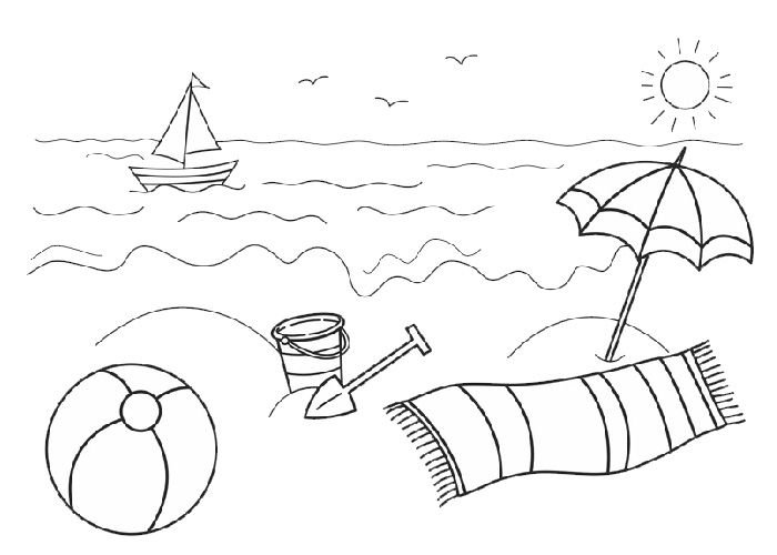 Beach Coloring Pages