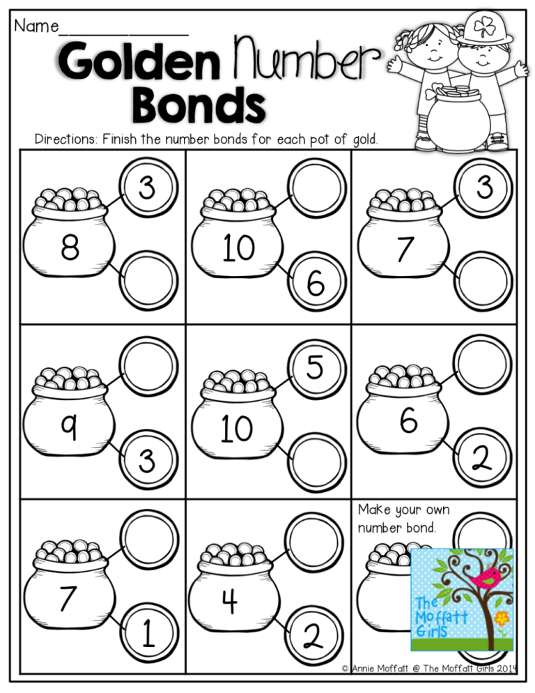 Printable Number Bonds Worksheets Free