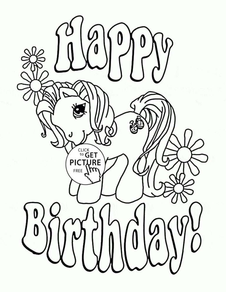 Happy Birthday Coloring Pages