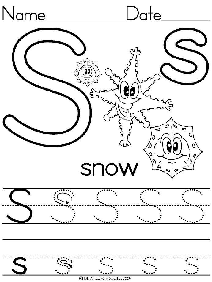 Printable Letter S Worksheets For Kindergarten