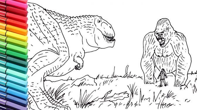 King Kong Versus Godzilla Coloring Pages