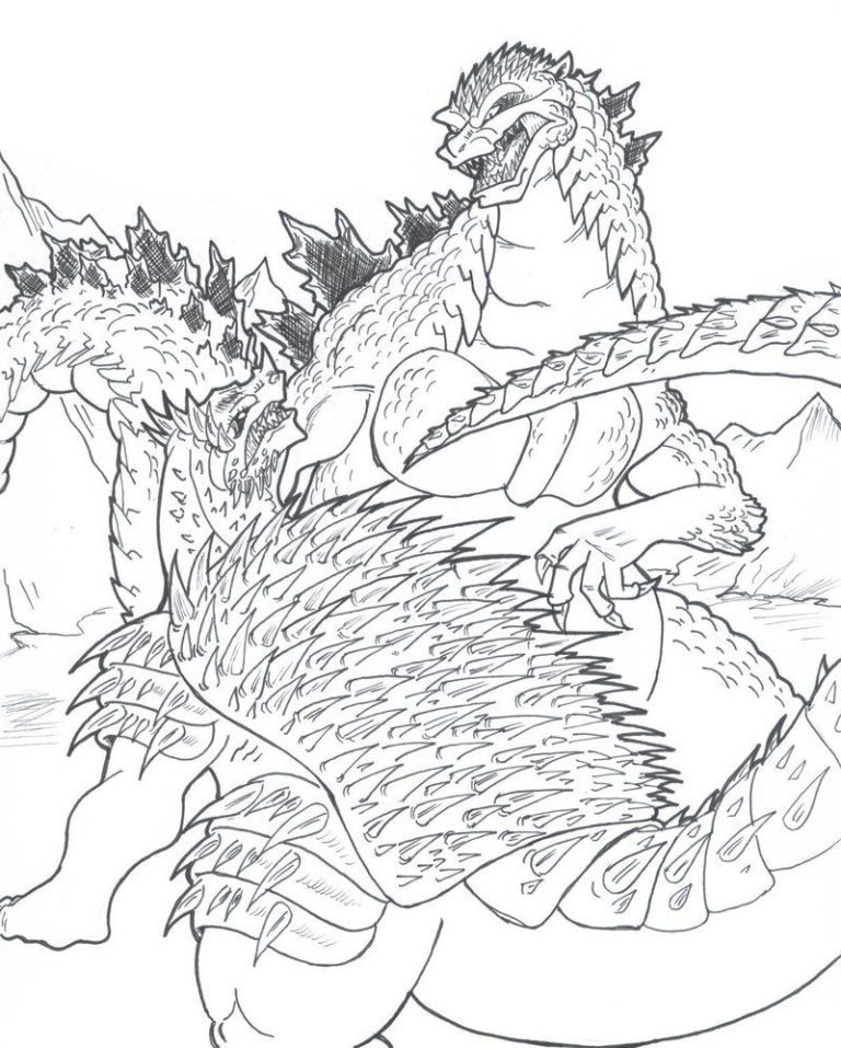 Printable Godzilla 2000 Coloring Pages