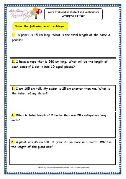 3rd Grade Measurement Worksheets Grade 3