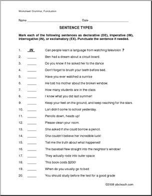 Complex Sentences #1 Worksheet Answers