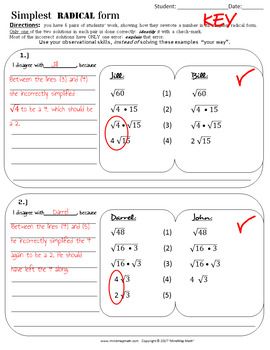 Angle Relationships Error Analysis Worksheet Answer Key