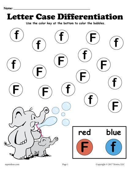 Identifying Letter F Worksheets Pdf