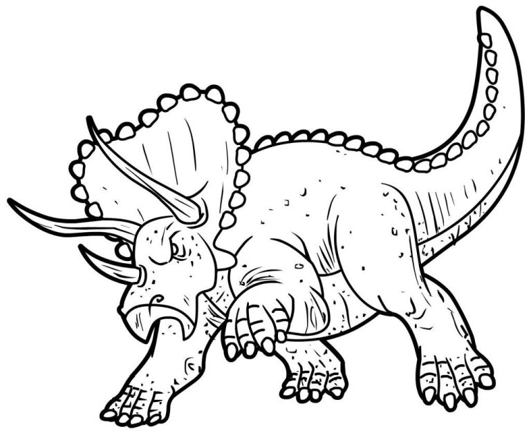 Triceratops Coloring Page