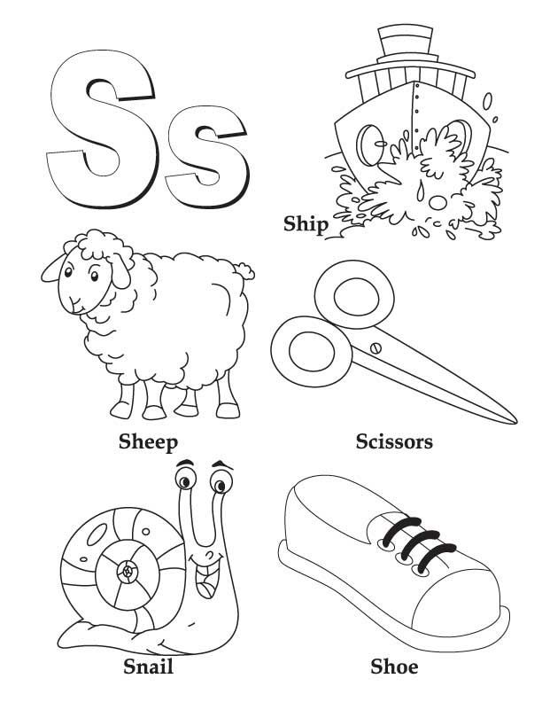 Coloring Letter S Worksheets For Kindergarten