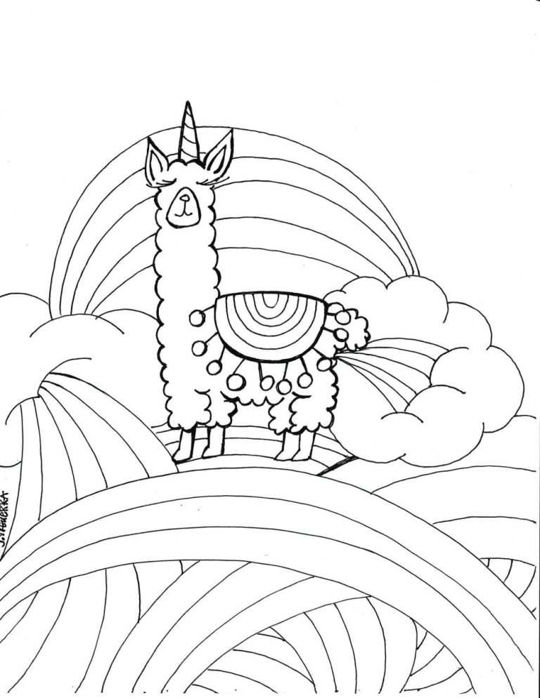 Llama Coloring Page