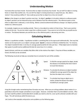 Distance And Displacement Worksheet Pdf With Answers