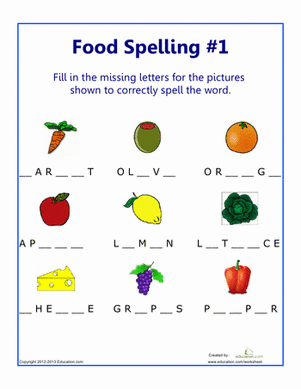 Spelling First Grade English Worksheets For Grade 1