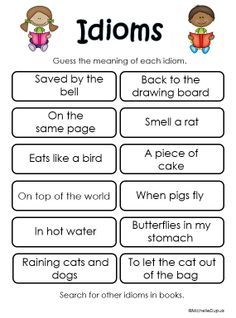 4th Grade Idioms Worksheets With Answers