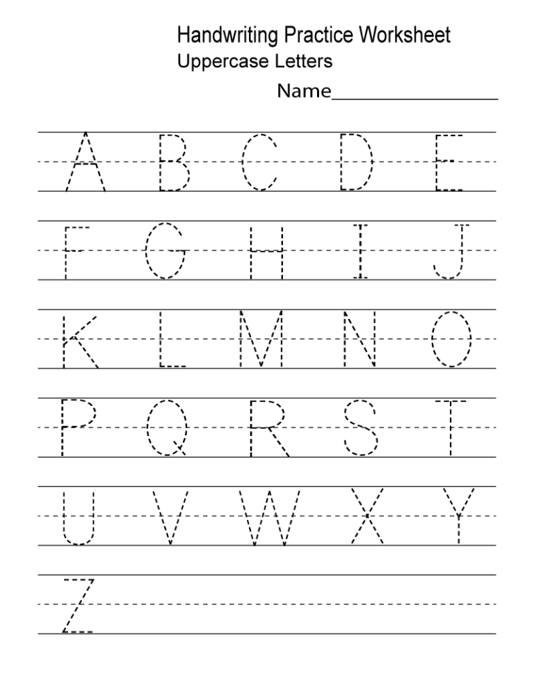 Early Childhood Printable Kindergarten Writing Worksheets Pdf