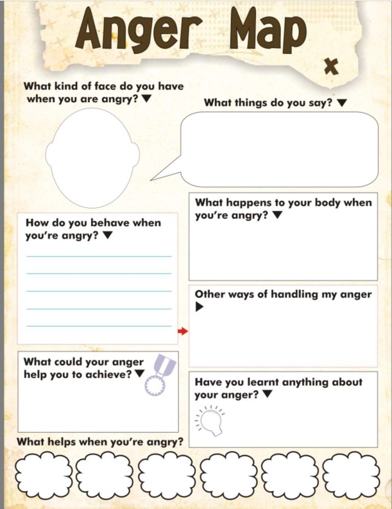 Free Printable Anger Management Worksheets For Kids Pdf