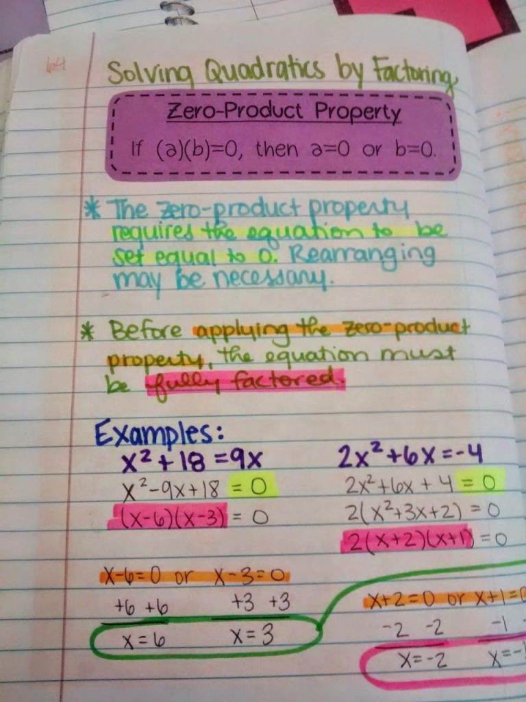 Square Up Factoring Quadratics Worksheet Answers