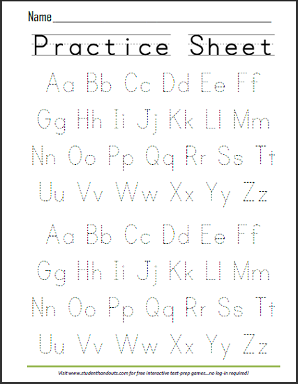 Handwriting Alphabet Writing Practice Sheets Pdf