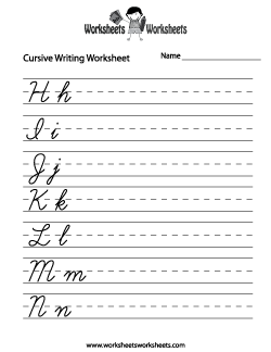 Free Printable Cursive Writing Practice Sheets A-z