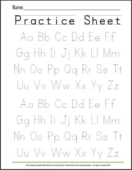 Alphabet Writing Practice Free Printable