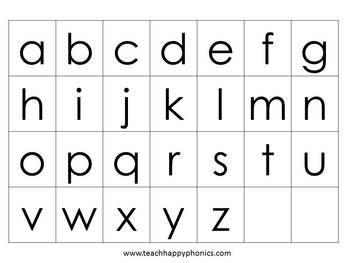 Printable Alphabet Chart Without Pictures