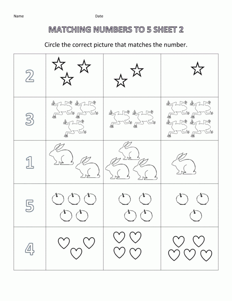 Preschool Math Worksheets Pdf Free