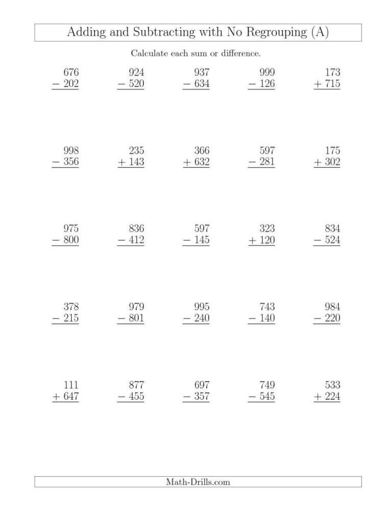 2nd Grade 3 Digit Addition No Regrouping