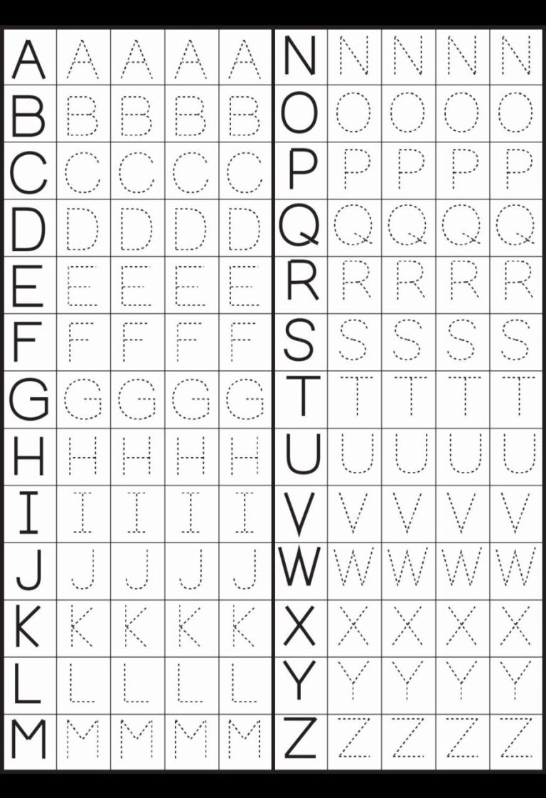 Printable Alphabet Worksheets Az Pdf